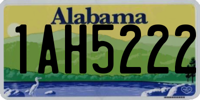 AL license plate 1AH5222