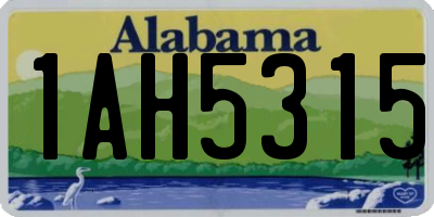 AL license plate 1AH5315