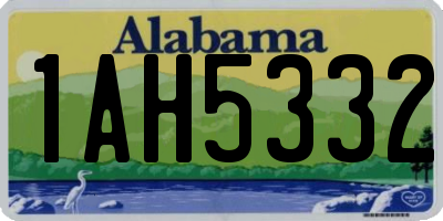 AL license plate 1AH5332