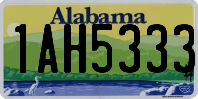 AL license plate 1AH5333