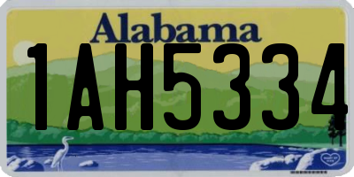 AL license plate 1AH5334
