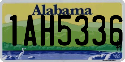 AL license plate 1AH5336