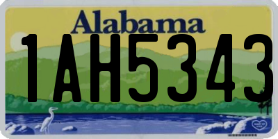 AL license plate 1AH5343