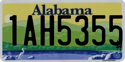 AL license plate 1AH5355