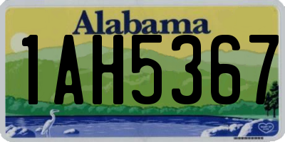 AL license plate 1AH5367