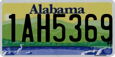 AL license plate 1AH5369