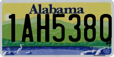 AL license plate 1AH5380