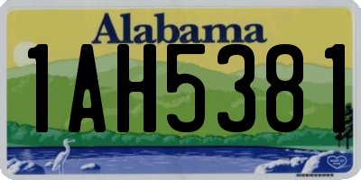 AL license plate 1AH5381