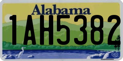 AL license plate 1AH5382