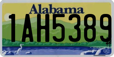 AL license plate 1AH5389