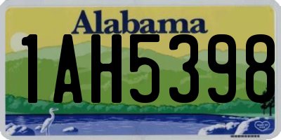 AL license plate 1AH5398