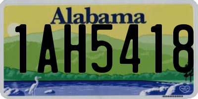 AL license plate 1AH5418