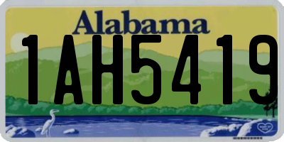 AL license plate 1AH5419