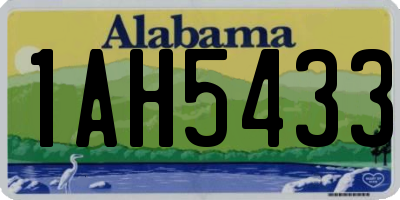 AL license plate 1AH5433