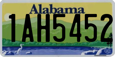 AL license plate 1AH5452