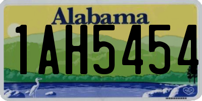 AL license plate 1AH5454