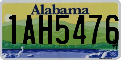 AL license plate 1AH5476