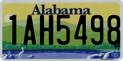 AL license plate 1AH5498