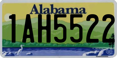 AL license plate 1AH5522