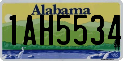 AL license plate 1AH5534