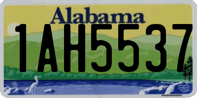 AL license plate 1AH5537