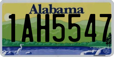 AL license plate 1AH5547