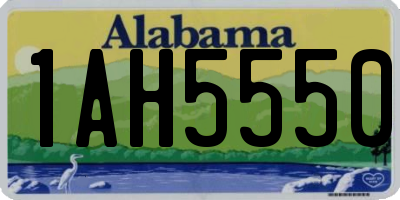 AL license plate 1AH5550