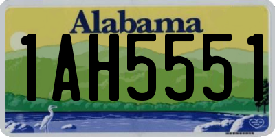 AL license plate 1AH5551
