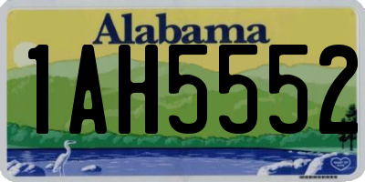 AL license plate 1AH5552