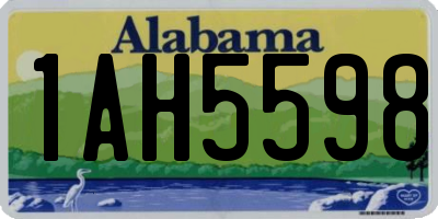 AL license plate 1AH5598