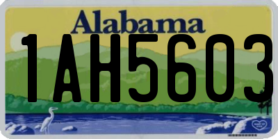 AL license plate 1AH5603