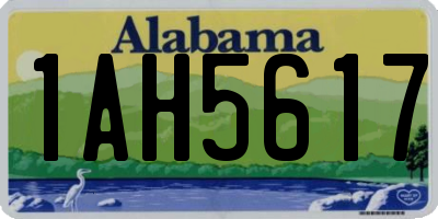 AL license plate 1AH5617