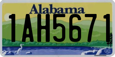 AL license plate 1AH5671