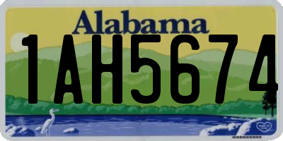 AL license plate 1AH5674