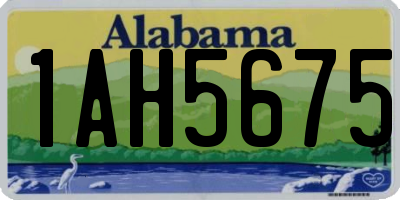 AL license plate 1AH5675