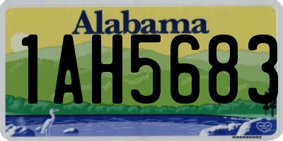 AL license plate 1AH5683