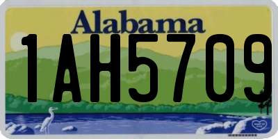 AL license plate 1AH5709