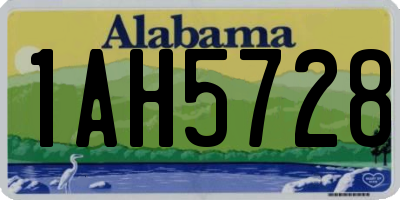 AL license plate 1AH5728