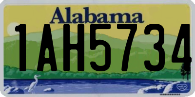 AL license plate 1AH5734