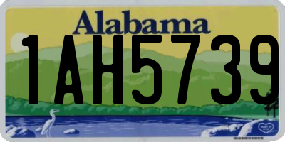 AL license plate 1AH5739