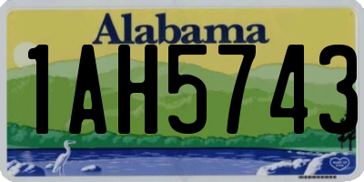 AL license plate 1AH5743