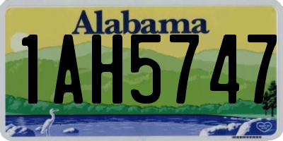 AL license plate 1AH5747