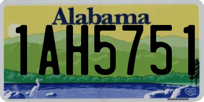AL license plate 1AH5751