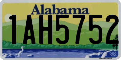 AL license plate 1AH5752