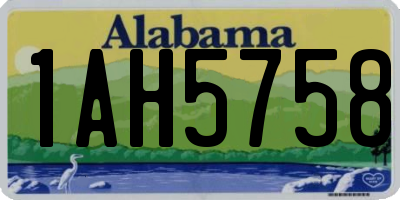 AL license plate 1AH5758
