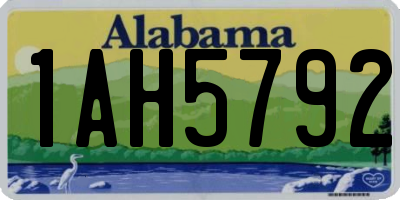 AL license plate 1AH5792