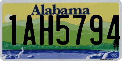 AL license plate 1AH5794
