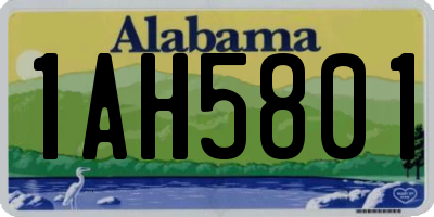 AL license plate 1AH5801