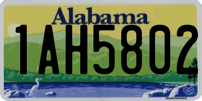 AL license plate 1AH5802