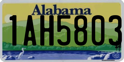 AL license plate 1AH5803